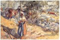 Cowgirl auf der Wiese 1906 Carl Larsson